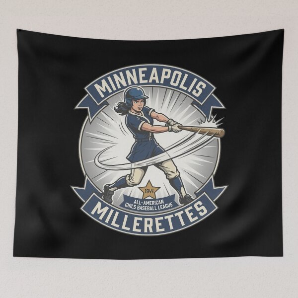 Item preview, Minneapolis Millerettes AAGPBL -Vintage Woman Batter designed and sold by Rolymacater.