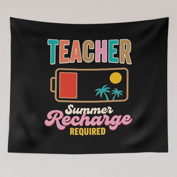 Item preview, Teacher Summer Recharge Required Funny Last Day of School Vacation designed and sold by viectory.