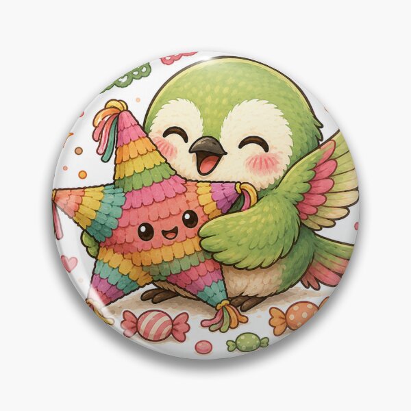 Item preview, Piñata Wishes — Cute Hummingbird with Star Piñata Sticker designed and sold by TrazosInk.