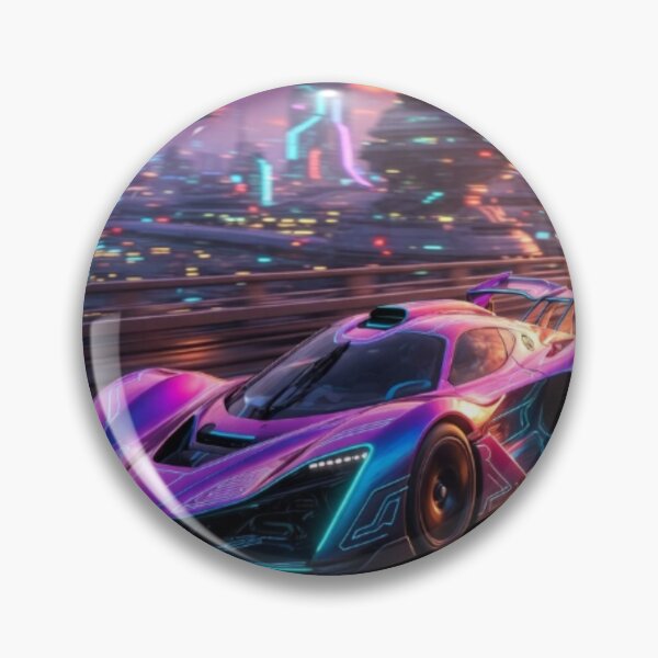 Item preview, Retro Synthwave Hypercar - Cyber Vector Race Track Art designed and sold by Nexus Space.