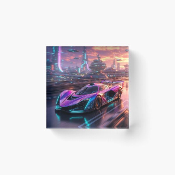 Item preview, Retro Synthwave Hypercar - Cyber Vector Race Track Art designed and sold by Nexus Space.