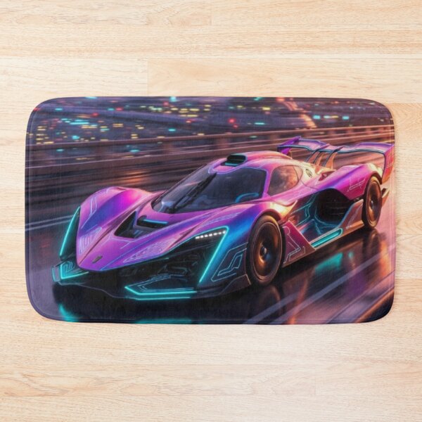 Item preview, Retro Synthwave Hypercar - Cyber Vector Race Track Art designed and sold by Nexus Space.