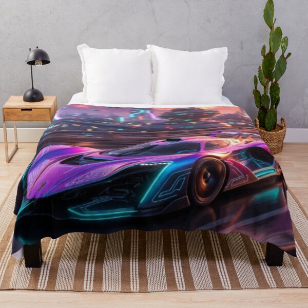 Item preview, Retro Synthwave Hypercar - Cyber Vector Race Track Art designed and sold by Nexus Space.