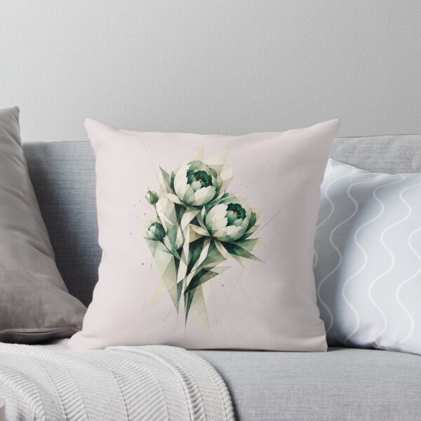 Item preview, Geometric Peonis a subtle floral composition. A delicate monochromatic bouquet. designed and sold by NewtBoo.