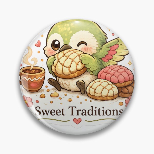 Item preview, Sweet Traditions — Cute Hummingbird with Pan Dulce Sticker designed and sold by TrazosInk.