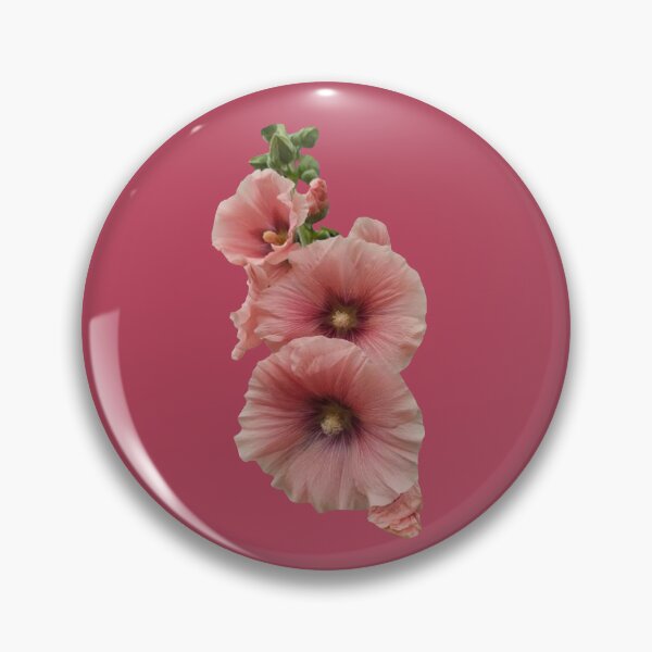 Item preview, Peach Pink Hollyhock Flower Cutout designed and sold by CamilasPrints.