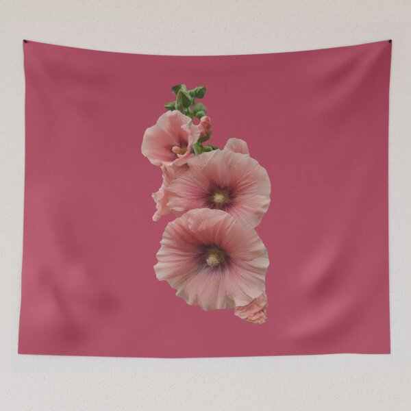 Item preview, Peach Pink Hollyhock Flower Cutout designed and sold by CamilasPrints.