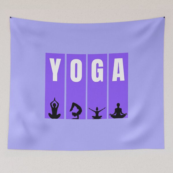 Item preview, Yoga Poses Color Block T-Shirt Yoga Lover Gift Meditation Graphic Tee Purple designed and sold by oonproducts.