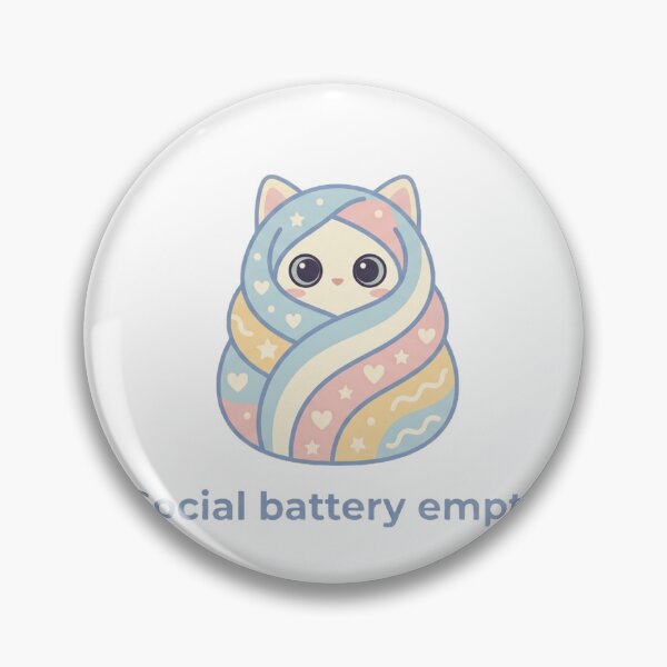 Item preview, Social Battery Low Purr-ito designed and sold by CatstheticShop1.