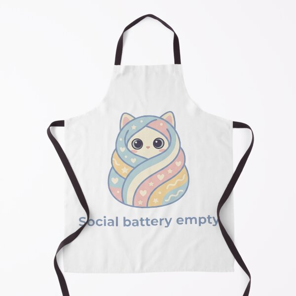 Item preview, Social Battery Low Purr-ito designed and sold by CatstheticShop1.