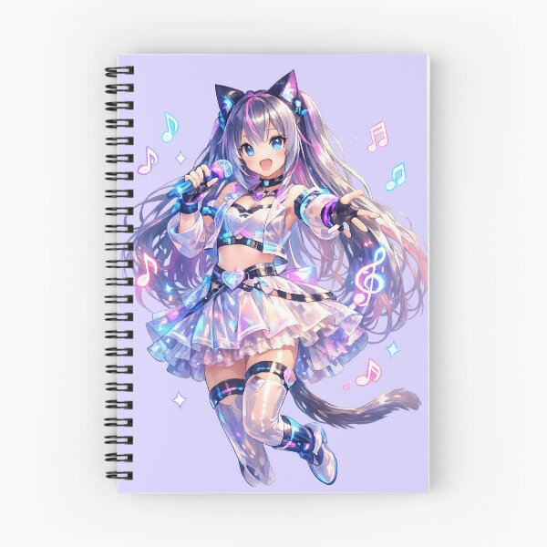 Item preview, Cyber Idol Neko Girl – Futuristic Anime Cat Girl Neon Design designed and sold by Sticleg.