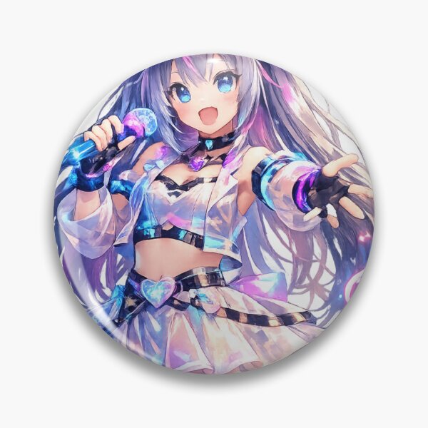 Item preview, Cyber Idol Neko Girl – Futuristic Anime Cat Girl Neon Design designed and sold by Sticleg.