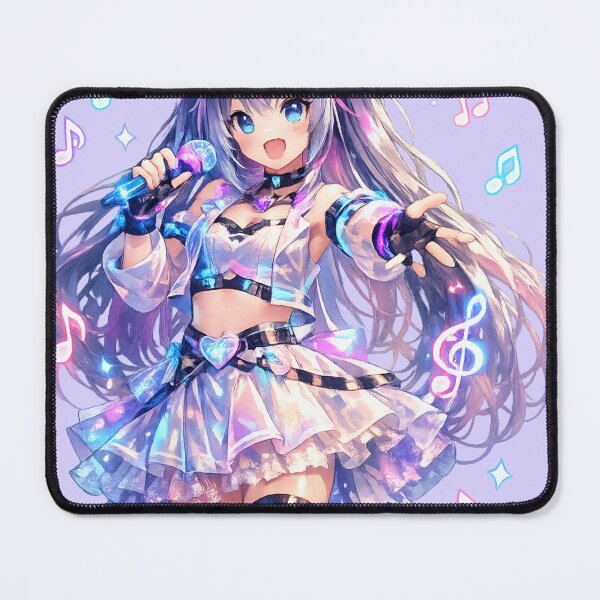 Item preview, Cyber Idol Neko Girl – Futuristic Anime Cat Girl Neon Design designed and sold by Sticleg.
