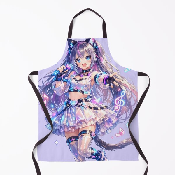 Item preview, Cyber Idol Neko Girl – Futuristic Anime Cat Girl Neon Design designed and sold by Sticleg.