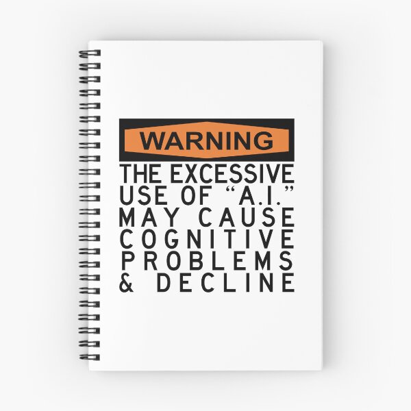 Item preview, warning the use of ai may cause cognitive problems (ANTI AI) designed and sold by remerasnerdas.
