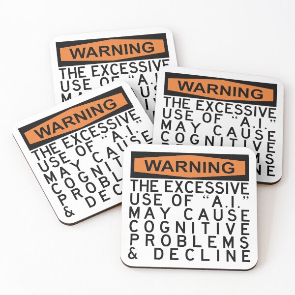 Item preview, warning the use of ai may cause cognitive problems (ANTI AI) designed and sold by remerasnerdas.