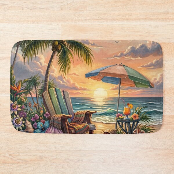 Item preview, Relax in a Tropical Beach Sunset designed and sold by Eclectic Monkey.