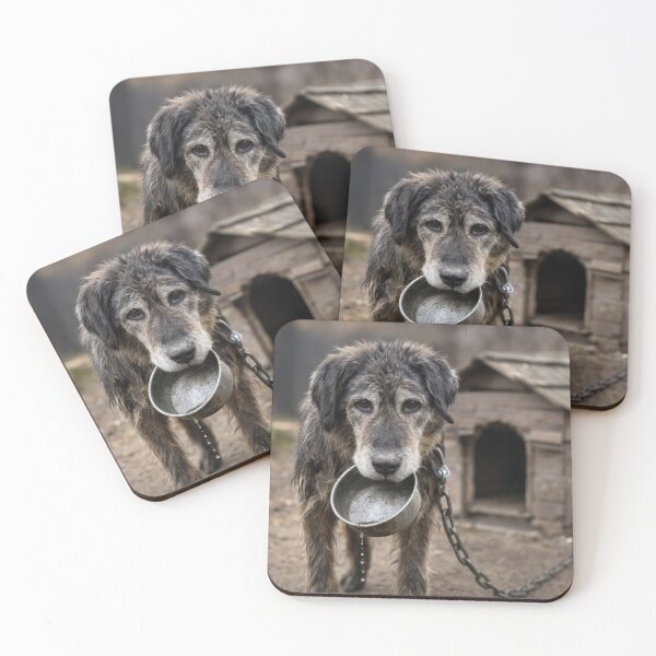 Item preview, Scruffy Dog with an Empty Water Dish designed and sold by Maria Dryfhout.