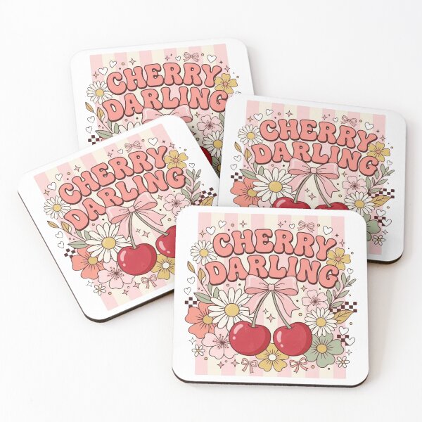 Item preview, Cherry Darling | Coquette Cherry Aesthetic | Cute Retro Bows & Daisies designed and sold by Fernhaven.