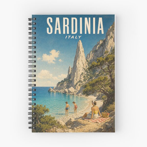 Item preview, Sardinia Italy Travel Souvenir - Vintage Illustration designed and sold by VisualArtsOasis.