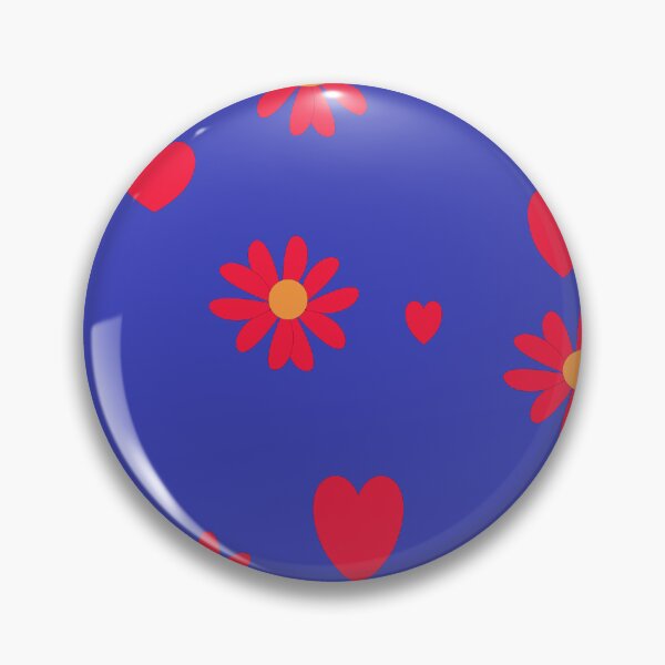 Item preview, Cute Red Flowers and Hearts Pattern designed and sold by SahmatArt.