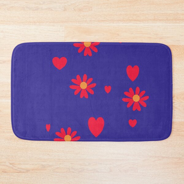 Item preview, Cute Red Flowers and Hearts Pattern designed and sold by SahmatArt.