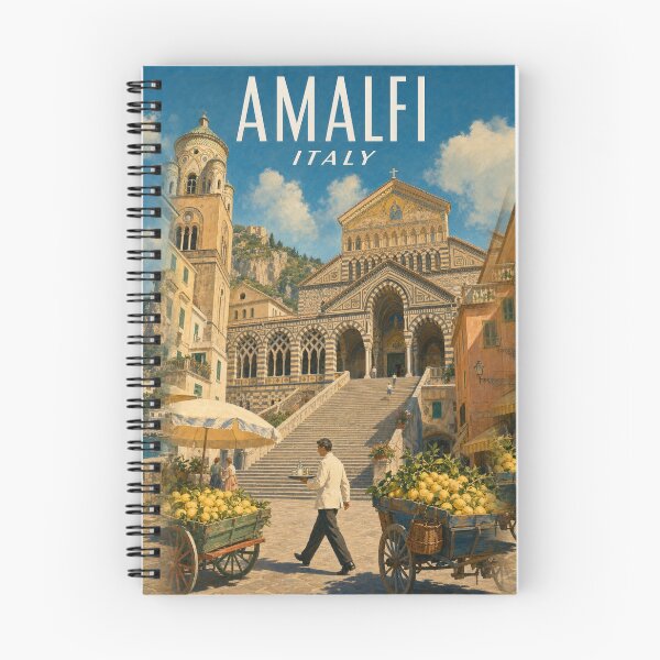 Item preview, Amalfi Italy Travel Souvenir - Vintage Illustration designed and sold by VisualArtsOasis.