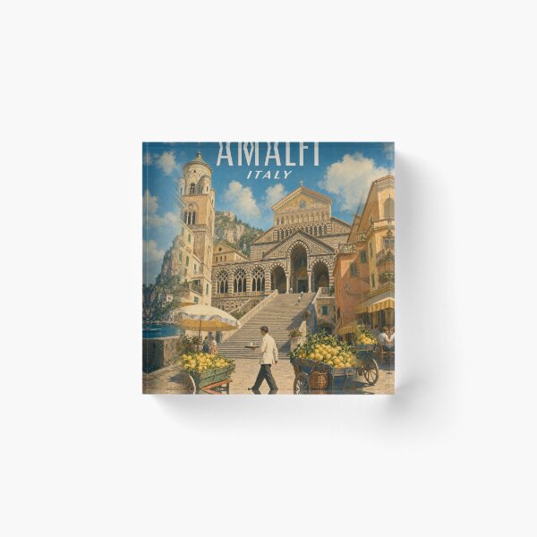 Item preview, Amalfi Italy Travel Souvenir - Vintage Illustration designed and sold by VisualArtsOasis.
