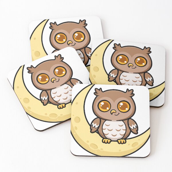 Item preview, Owl on the Crescent Moon designed and sold by pumsquare.