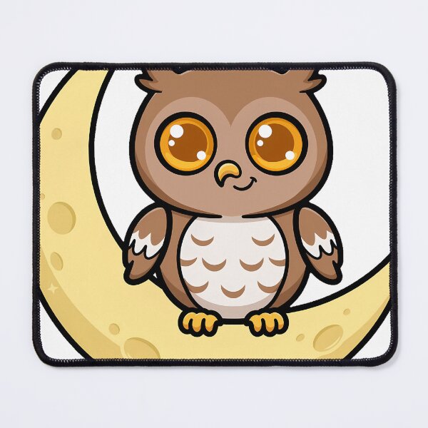 Item preview, Owl on the Crescent Moon designed and sold by pumsquare.
