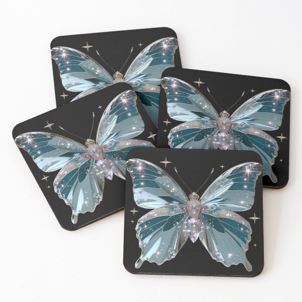 Item preview, Ice Blue Cyber Fairy Butterfly – Chrome Y2K Vector Aesthetic designed and sold by daila70.
