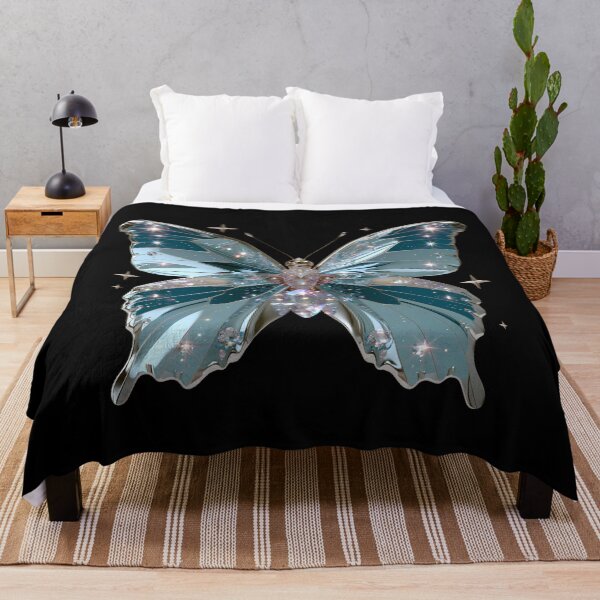 Item preview, Ice Blue Cyber Fairy Butterfly – Chrome Y2K Vector Aesthetic designed and sold by daila70.
