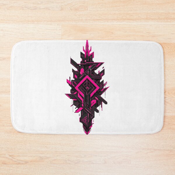 Item preview, Neon Pink Cyberpunk Geometric Mecha Emblem designed and sold by Munib320.