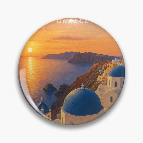 Item preview, Santorini Greece Travel Souvenir - Vintage Illustration designed and sold by VisualArtsOasis.