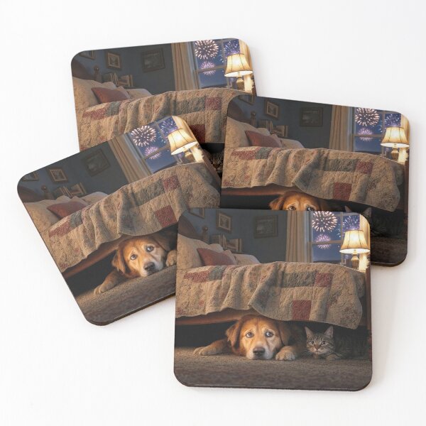 Item preview, Pets Hiding Under a Bed designed and sold by Maria Dryfhout.