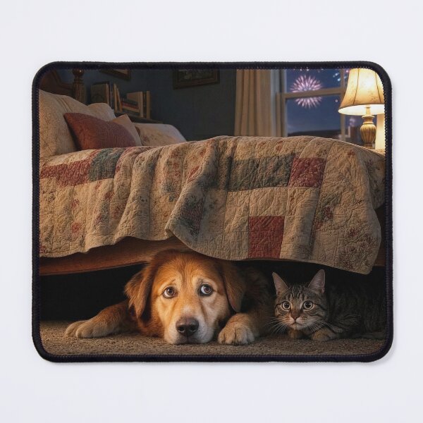 Item preview, Pets Hiding Under a Bed designed and sold by Maria Dryfhout.