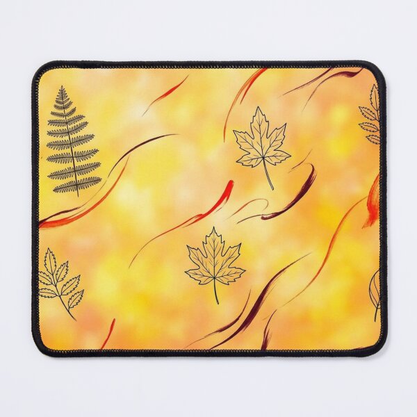 Item preview, Bright Minimalist Autumn Leaf Swirl Pattern designed and sold by WitchyBotanicaArt.