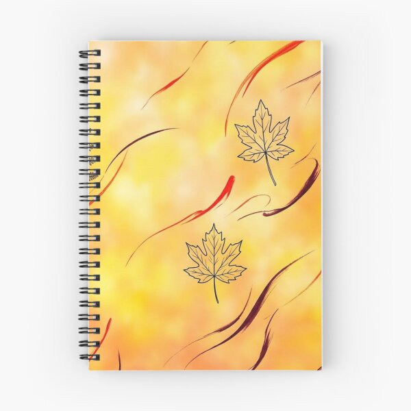 Item preview, Bright Minimalist Autumn Leaf Swirl Pattern designed and sold by WitchyBotanicaArt.