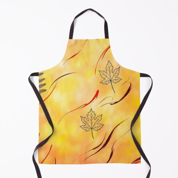 Item preview, Bright Minimalist Autumn Leaf Swirl Pattern designed and sold by WitchyBotanicaArt.