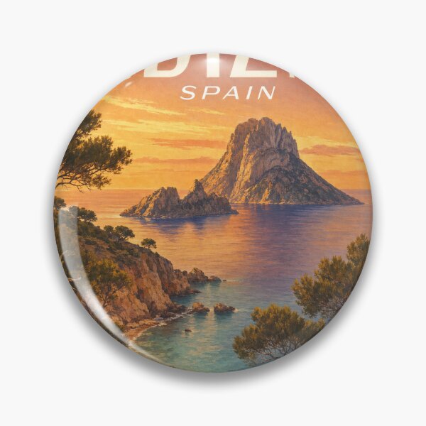 Item preview, Ibiza Spain Travel Souvenir - Vintage Illustration designed and sold by VisualArtsOasis.