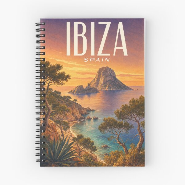 Item preview, Ibiza Spain Travel Souvenir - Vintage Illustration designed and sold by VisualArtsOasis.