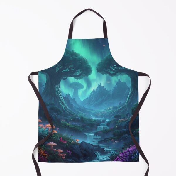 Item preview, Aurora Tree Valley Alien Fantasy Landscape designed and sold by Luminous Wilds.