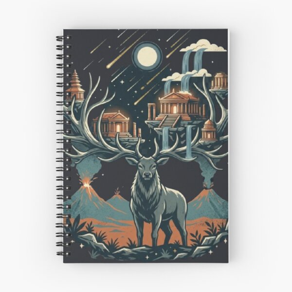 Item preview, Seek What Cannot Be Found – Mythical Stag Temple Art designed and sold by Dogandesighn.