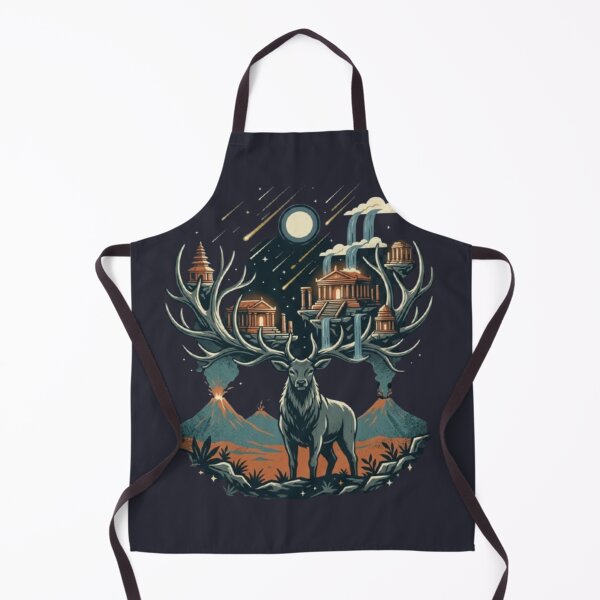 Item preview, Seek What Cannot Be Found – Mythical Stag Temple Art designed and sold by Dogandesighn.