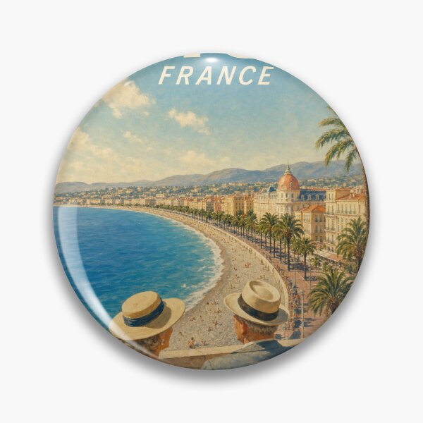 Item preview, Nice France Travel Souvenir - Vintage Illustration designed and sold by VisualArtsOasis.