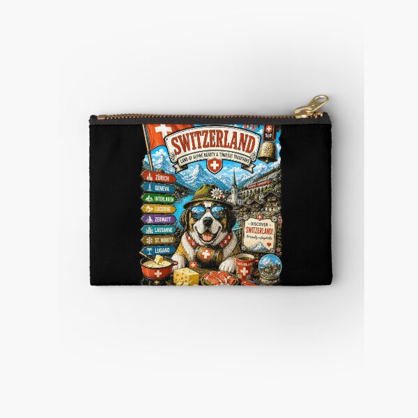 Item preview, Switzerland Alpine Adventure Saint Bernard Travel Art designed and sold by AtuqStudio.
