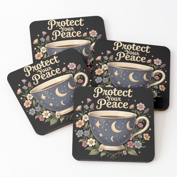 Item preview, Protect Your Peace Celestial Teacup Floral Aesthetic designed and sold by KCasual.