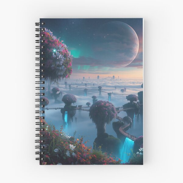 Item preview, Floating Gardens Ringed Planet Alien Fantasy Landscape designed and sold by Luminous Wilds.