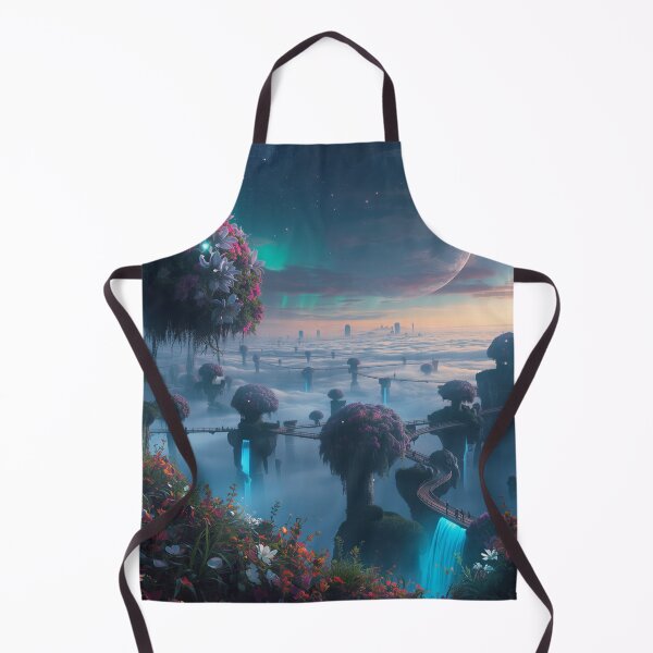 Item preview, Floating Gardens Ringed Planet Alien Fantasy Landscape designed and sold by Luminous Wilds.