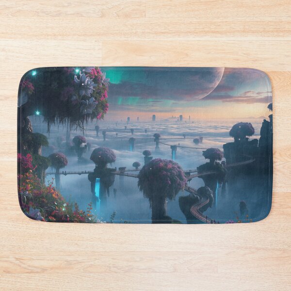 Item preview, Floating Gardens Ringed Planet Alien Fantasy Landscape designed and sold by Luminous Wilds.